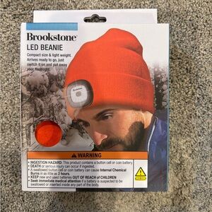 Brookstone Bright Orange LED Beanie